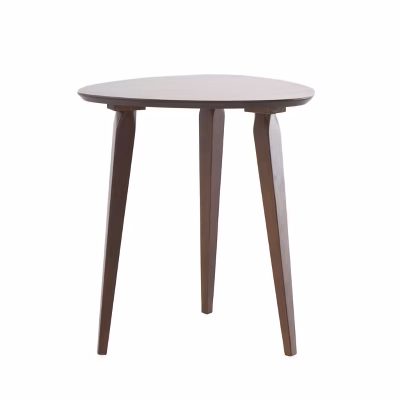 Hoyt End Table - Walnut - Christopher Knight Home: Mid-century Modern, Rubberwood, Sturdy Tripod Base