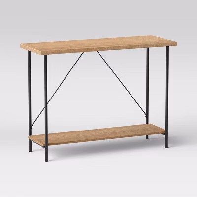 Wood And Metal Console Table Natural - Room Essentials