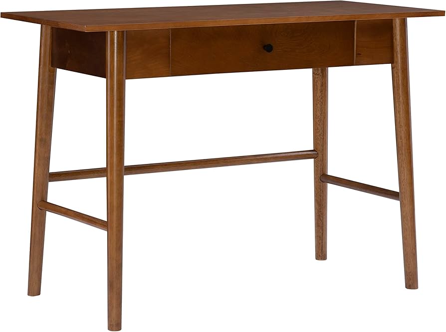 Melissa Mid Century Walnut Desk By Linon : Home & Kitchen