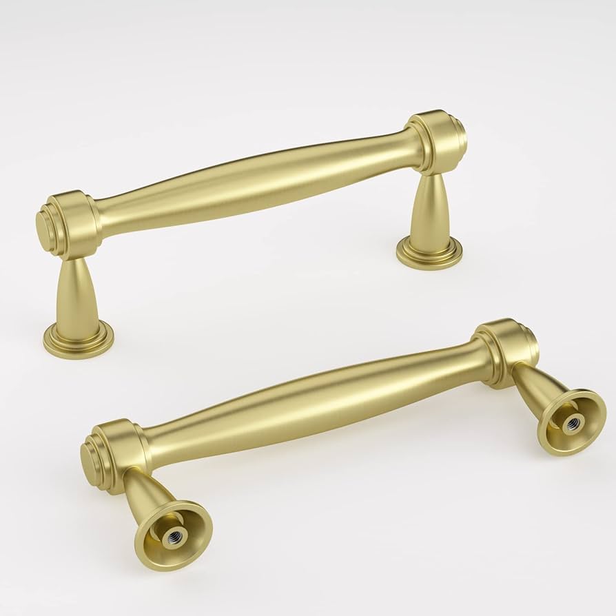 Goldenwarm 25 Pack 5 In Gold Cabinet Pulls Brass Drawer Handles Luxite Hardware For Kitchen Dresser Cupboard