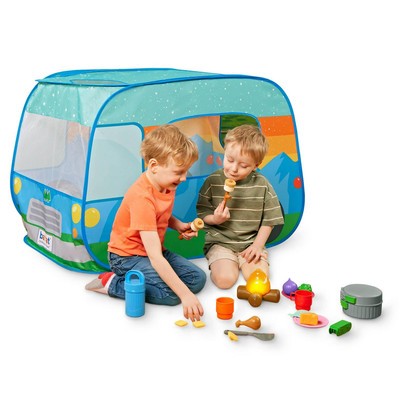 Camper Pop-up Tent Preschool Toys Camping Accessories Realistic Crackling Sound