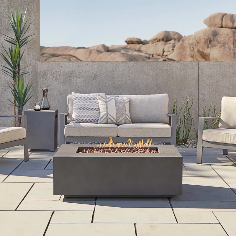 Real Flame Aegean Propane Natural Gas Outdoor Fire Pit Table