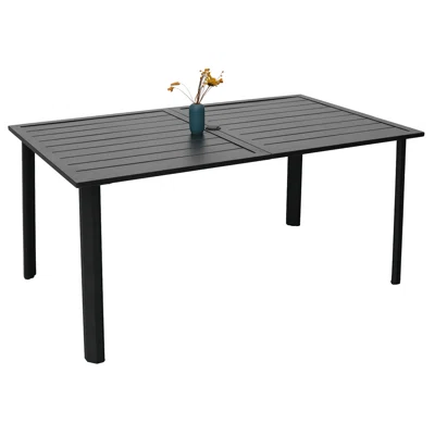 Latitude Run Rectangular 63l X 38w Outdoor Dining Table