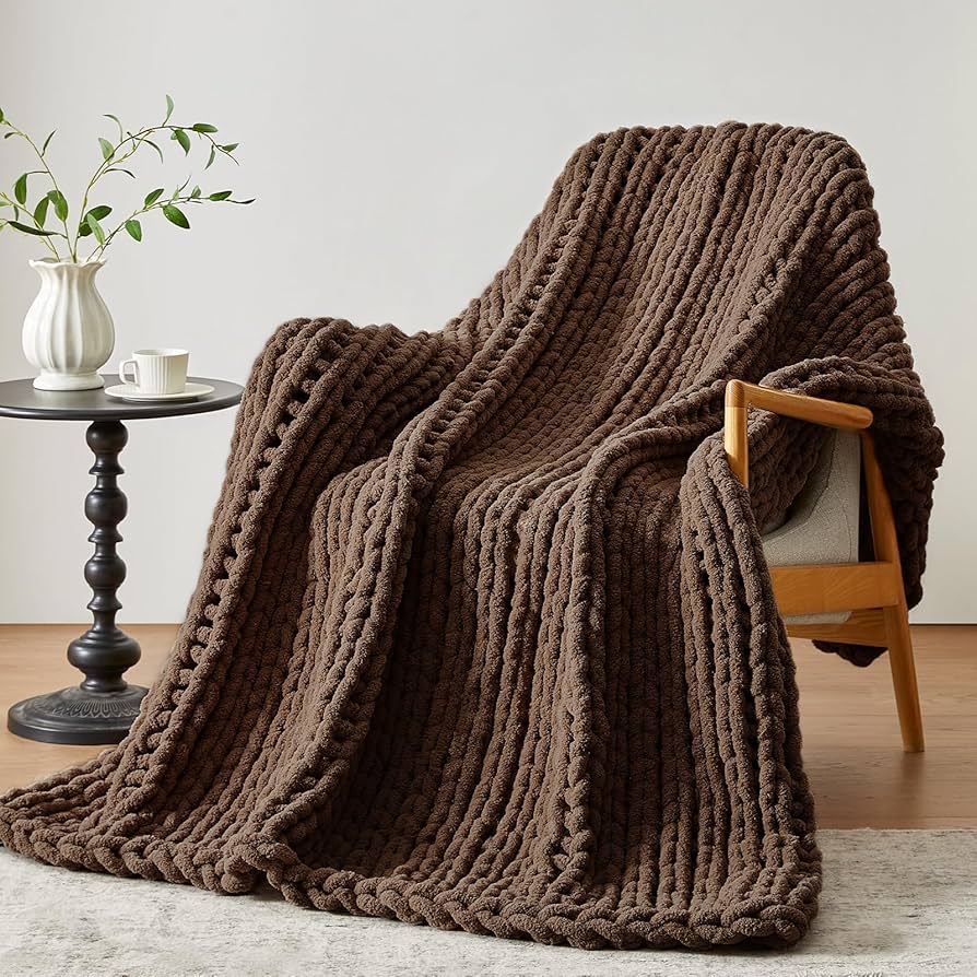 Negwoo Chunky Knit Throw Blanket