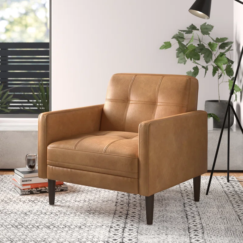 Bharati Faux Leather Armchair