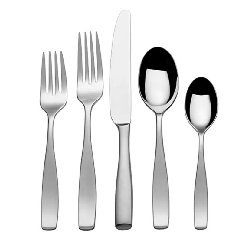 Mikasa Satin Loft 65 Piece 1810 Stainless Steel Flatware Set Service For 12