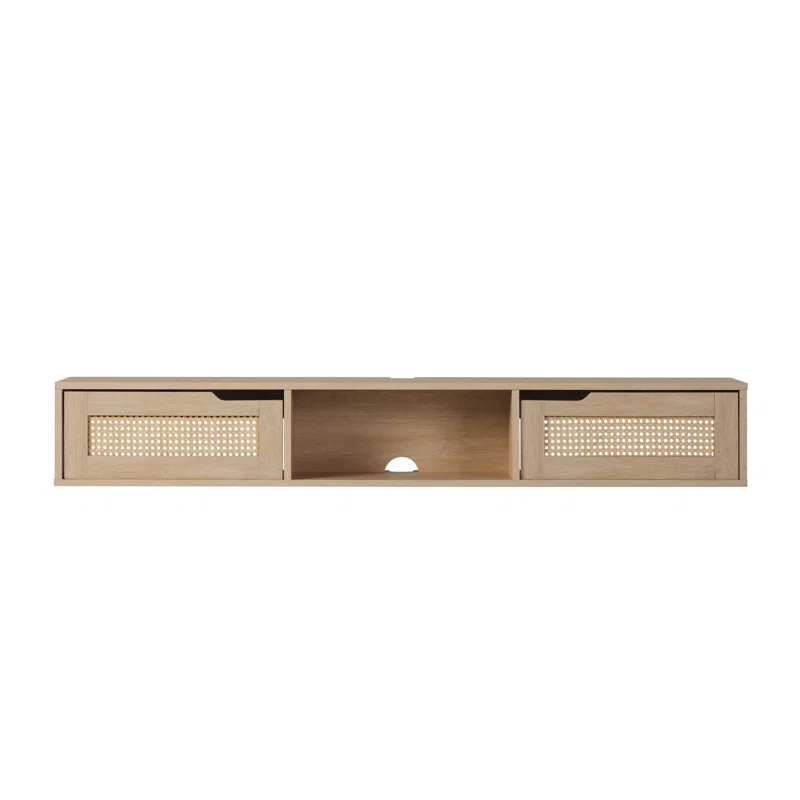 Bay Isle Home Petoskey Floating Wall Mounted Tv Stand With 2 Dropdown Doors