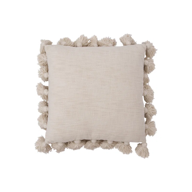 Kelly Clarkson Home Vivienne Luxurious Square Cotton Pillow Cover And Insert