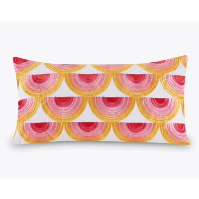 Trina Turk Residential Satin Stitch Embroidered Pillow 12x21