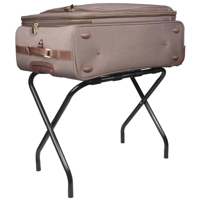 Metal Foldable Luggage Rack Stand with Nylon Belts