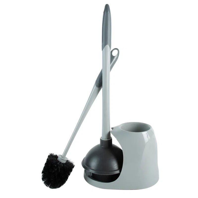 Bath Bliss Plastic Toilet Brush Set