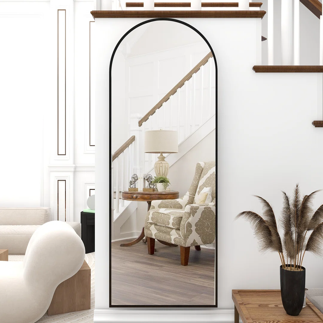 Arched Metal Oversized Full Length Mirrors Wall Mirrors with Stand