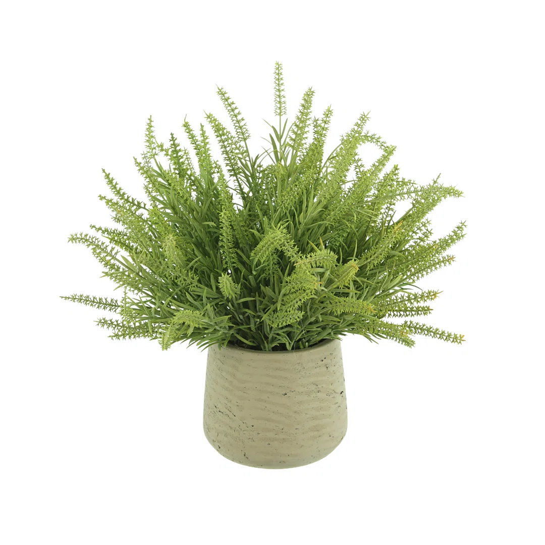 14'' Faux Astilbe Plant in Fiberstone Pot