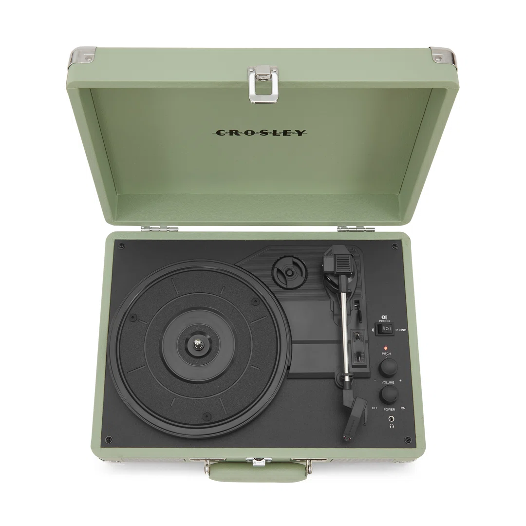 Portable 3 - Speed Turntable Decorative Record Player with Bluetooth