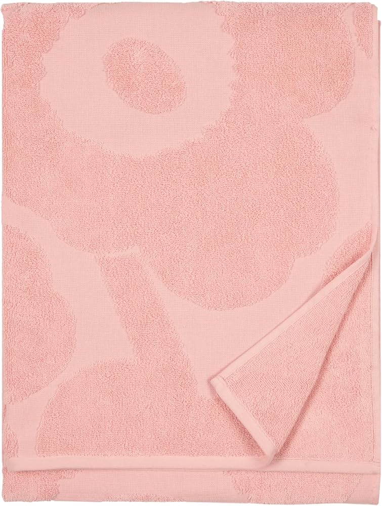 Marimekko Unikko Terry Cotton Bath Towel (pink) – Floral Patterned Bath Towels – 59 In X 28 In : Home & Kitchen