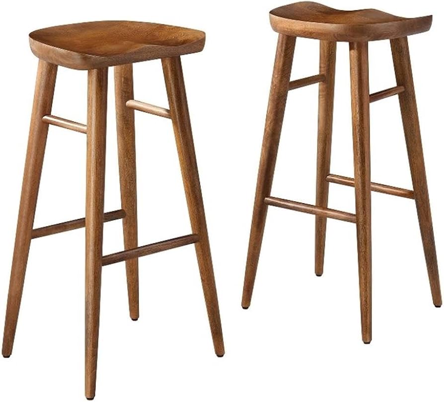Modway Eei-6740-wal Saville Backless Wood Bar Stools - Set Of 2