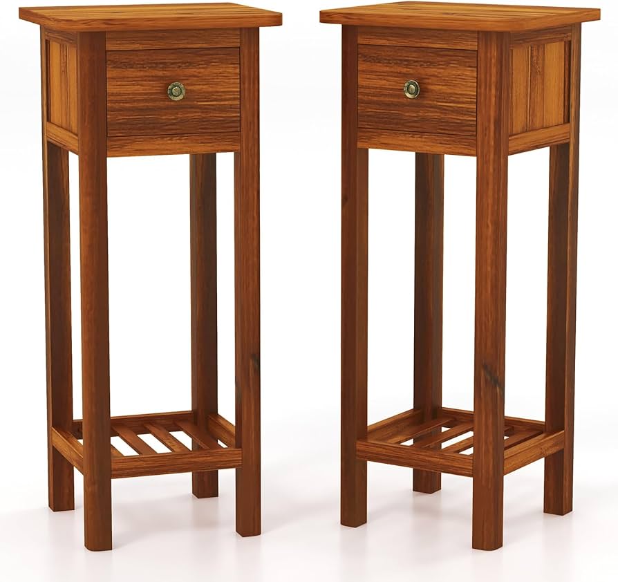Tangkula Narrow Side Table