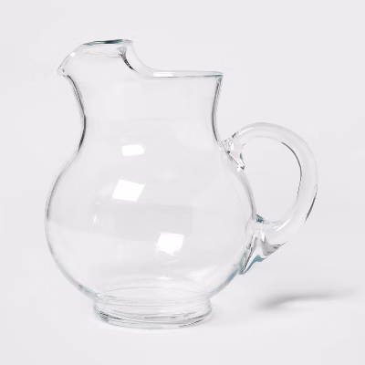 90.6 Fl Oz Glass Round Pitcher With Handle - Threshold™: Traditional Clear Beverage Server, Bpa & Lead-free