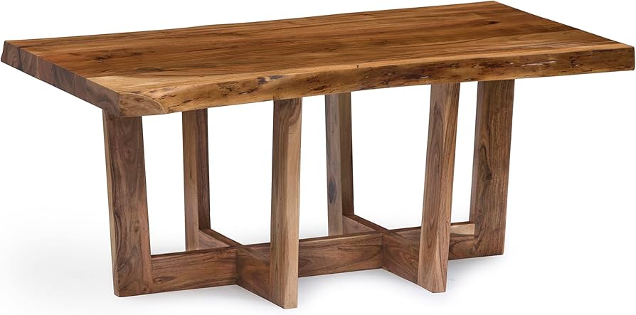 Alaterre Furniture Berkshire Live Edge Solid Wood Coffee Table