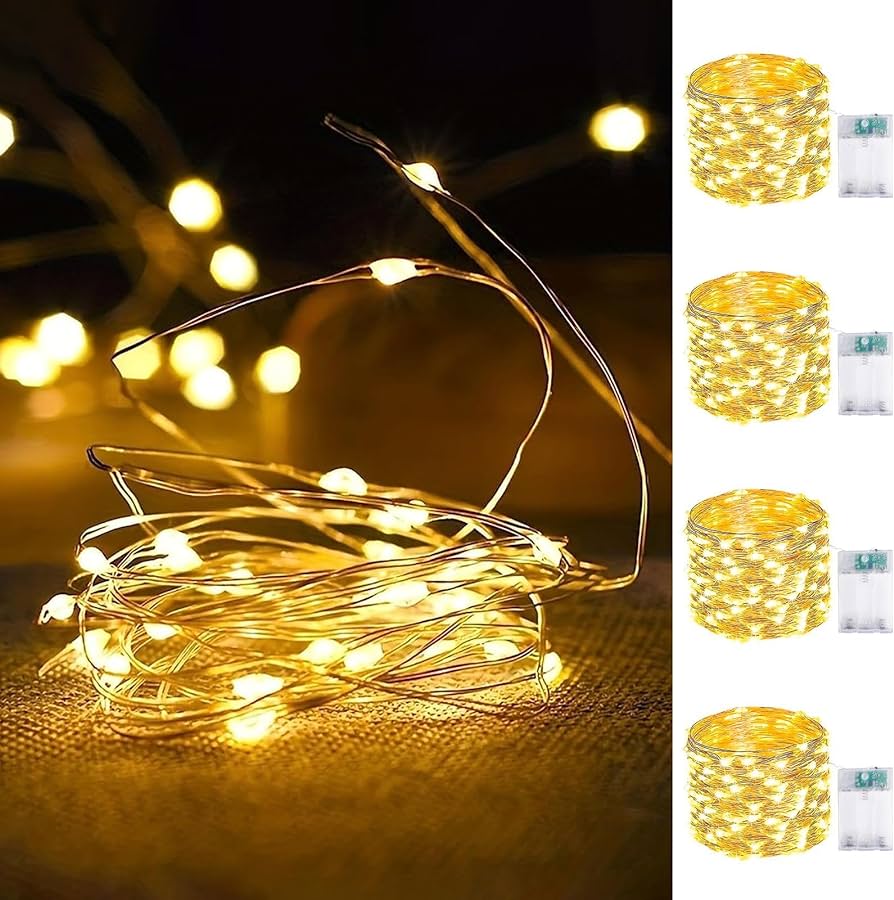 4-pack Fairy Lights Battery Operated With Timer