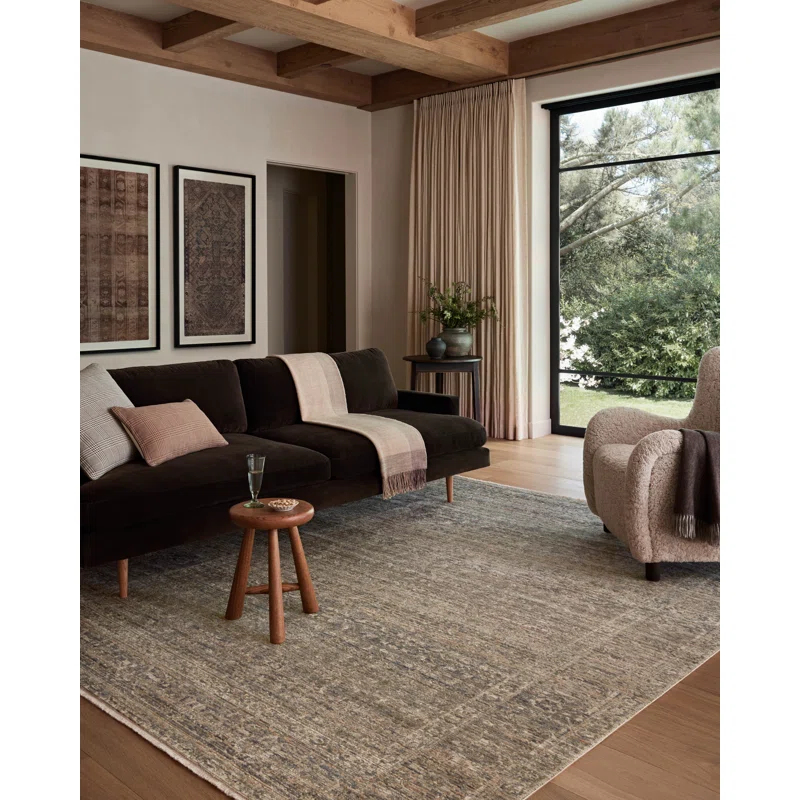 Amber Lewis X Loloi Molly Natural Denim Area Rug