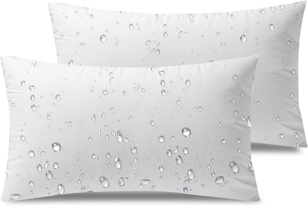Phantoscope Premium Outdoor Pillow Inserts - Pack Of 2 Square Form Water Resistant Decorative Throw Pillows