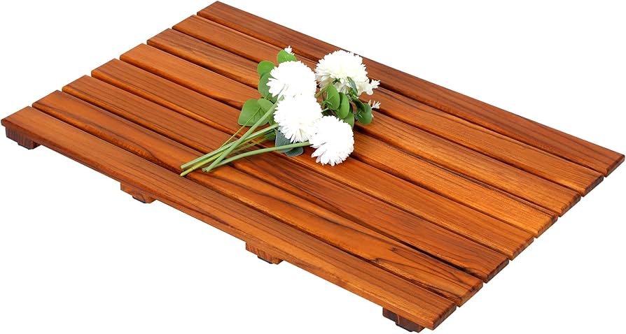 Vaefae Teak Shower Mat