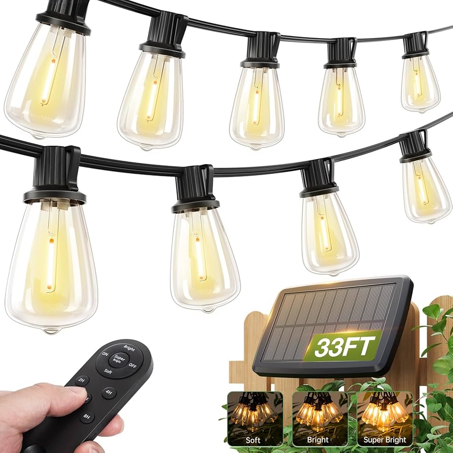 Addlon 33(27+6) Ft Solar String Lights Waterproof