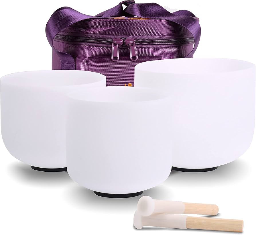 7inch 8inch 9inch Crystal Singing Bowls Set Sound Bowl For Healing Mindfulness