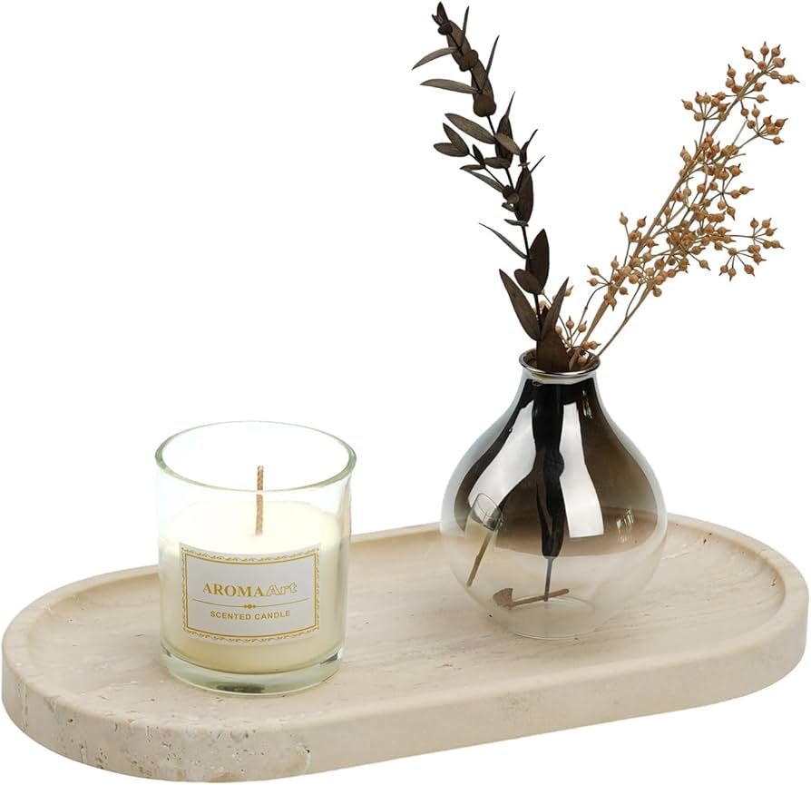 Koville Italian Natural Travertine Tray