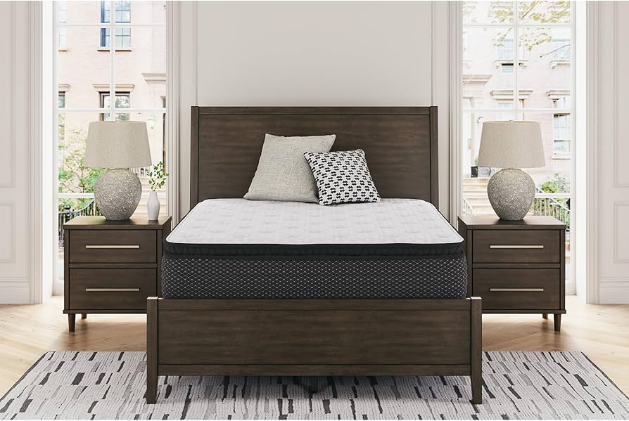 Signature Design By Ashley Limited Edition Pillow Top 13 Inch Pillow Top Hybrid Mattress With Gel Memory Foam And Edge Support For Cool Sleep And Pressure Relief