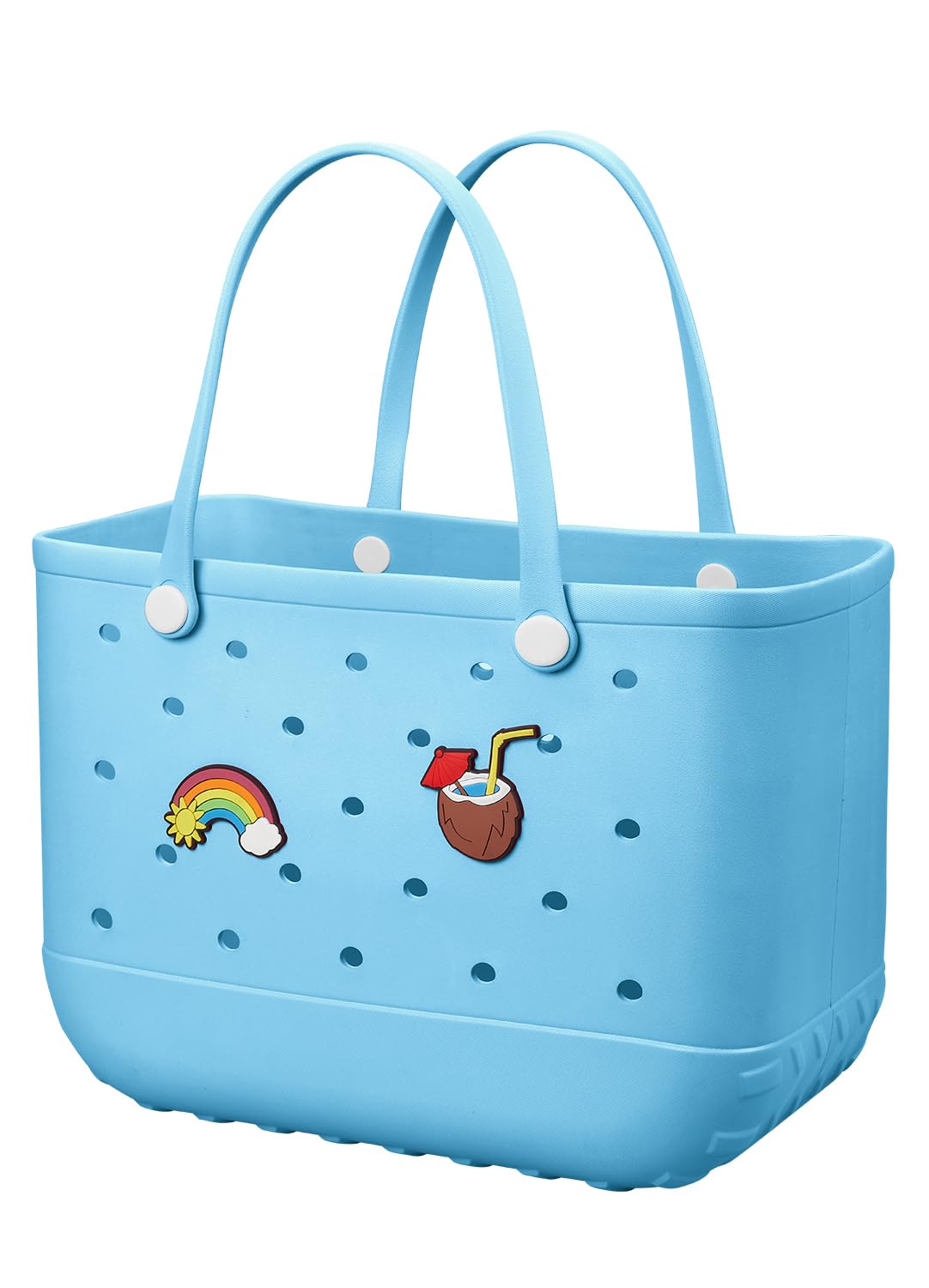 Beach Bag Rubber Tote Bag - Waterproof Travel Bag For Women Washable Tote Bag Handbag For Sports Beach Market Pool (light Green