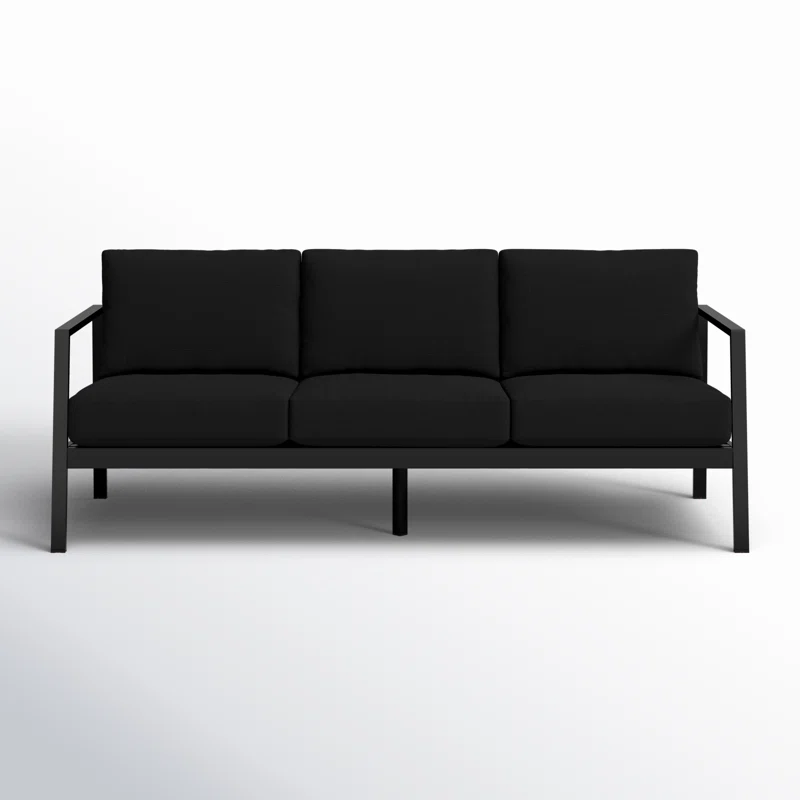 Armando 75” Aluminum Outdoor Sofa with Sunbrella Cushions