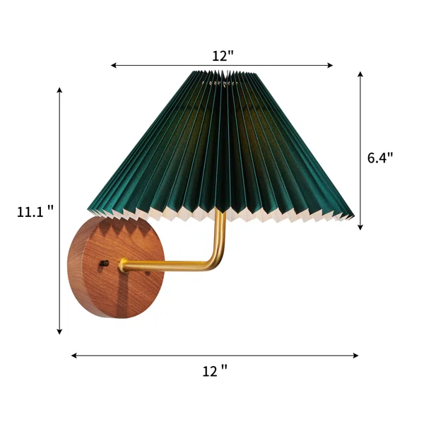 Mercer41 Oakwood Modern 1 Light Wood Dimmable Wall Sconce