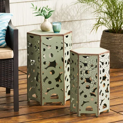 Bungalow Rose Lochart Frame Nesting Tables