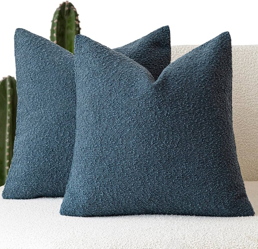 Modern Textured Boucle Throw Pillow Covers 