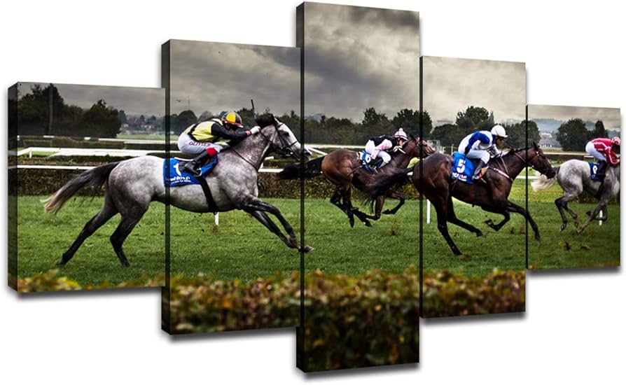 Horse Racing Wall Art Modern Pictures 