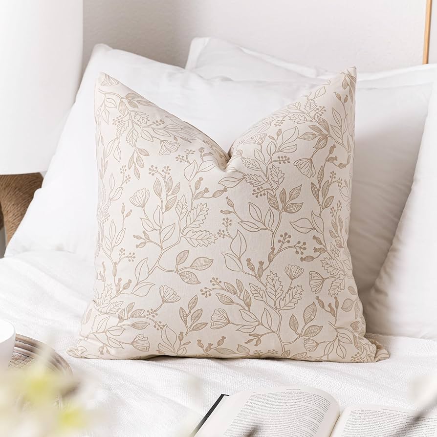 Sageselvas Cream Farmhosue Decorative Throw Pillow Cover 20x20