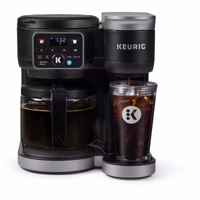 Keurig K-duo Hot & Iced Single-serve & Carafe Coffee Maker Black: Electric Drip Coffee Pot, 72 Oz Capacity