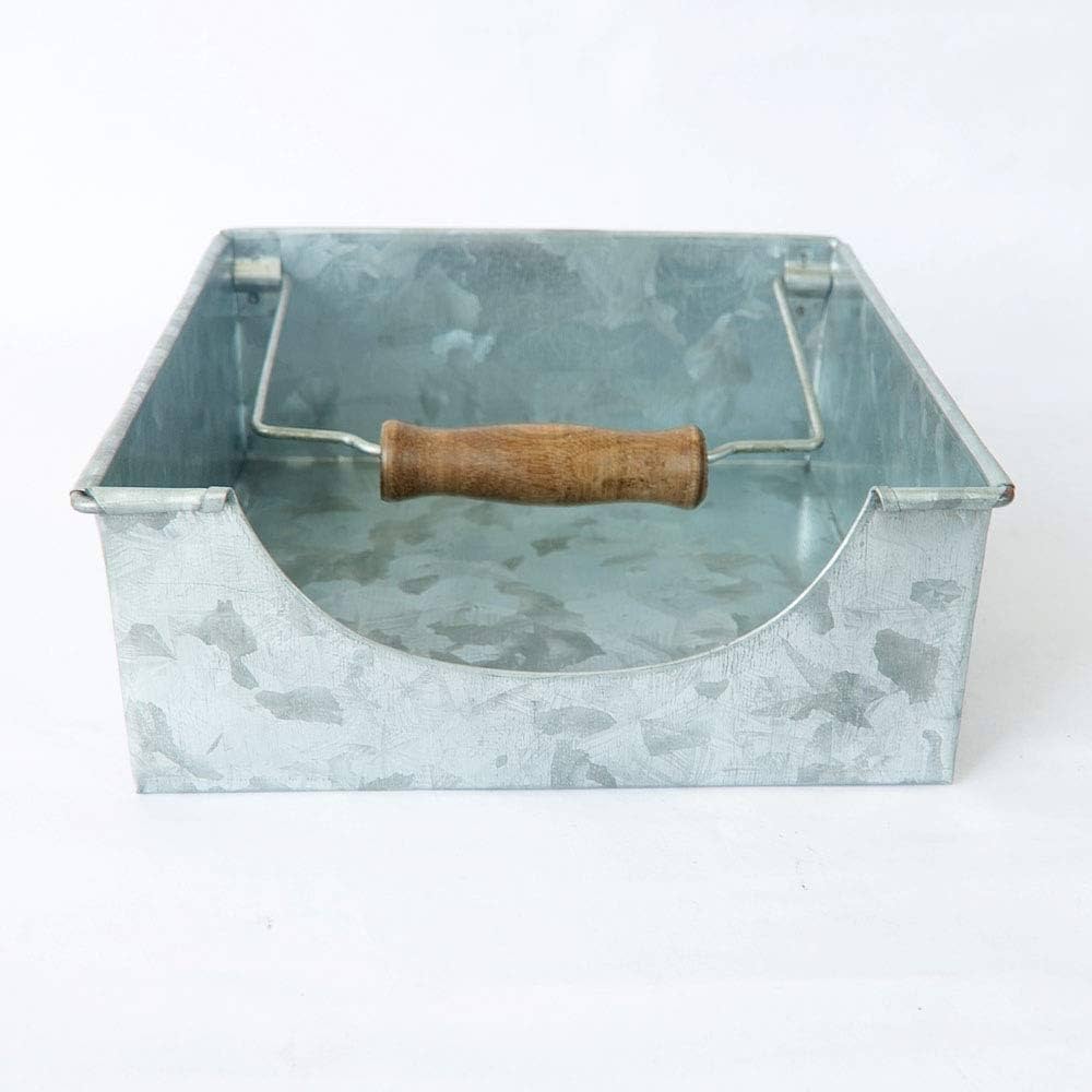 Nirman Rustic Galvanized Metal Napkin Holder