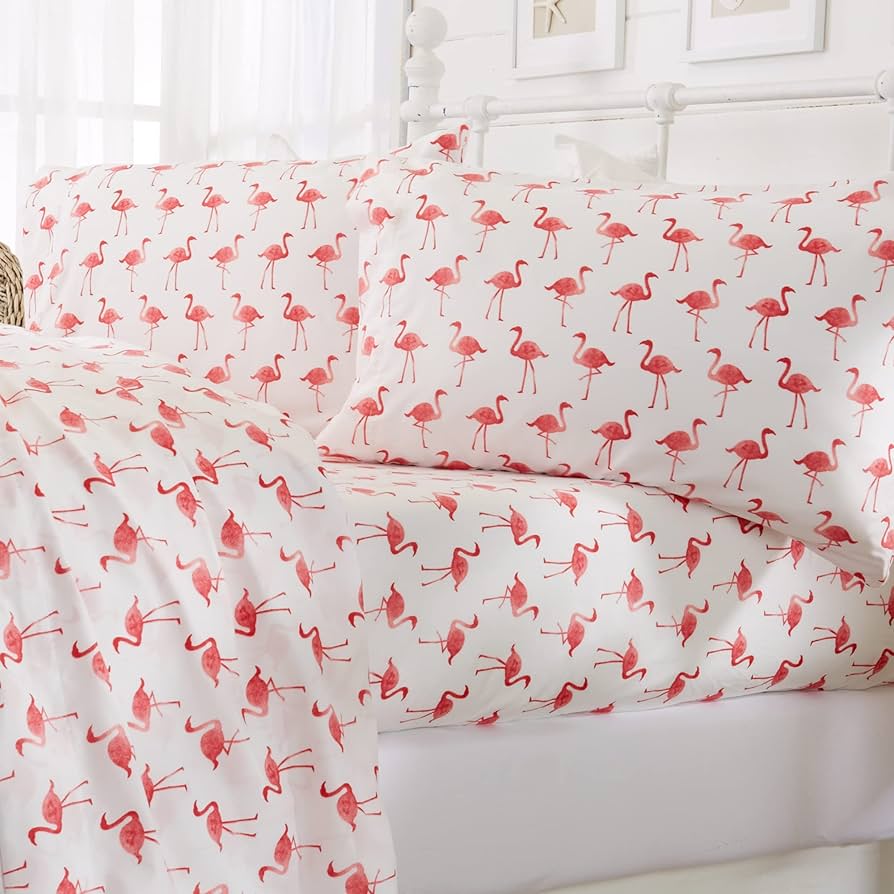 4-piece Queen Coastal Microfiber Sheet Set | Nautical-printed