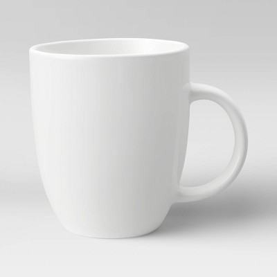 16.57oz Porcelain Coupe Coffee Mug White – Threshold™: Microwave & Dishwasher Safe, Hot Beverages, All Ages