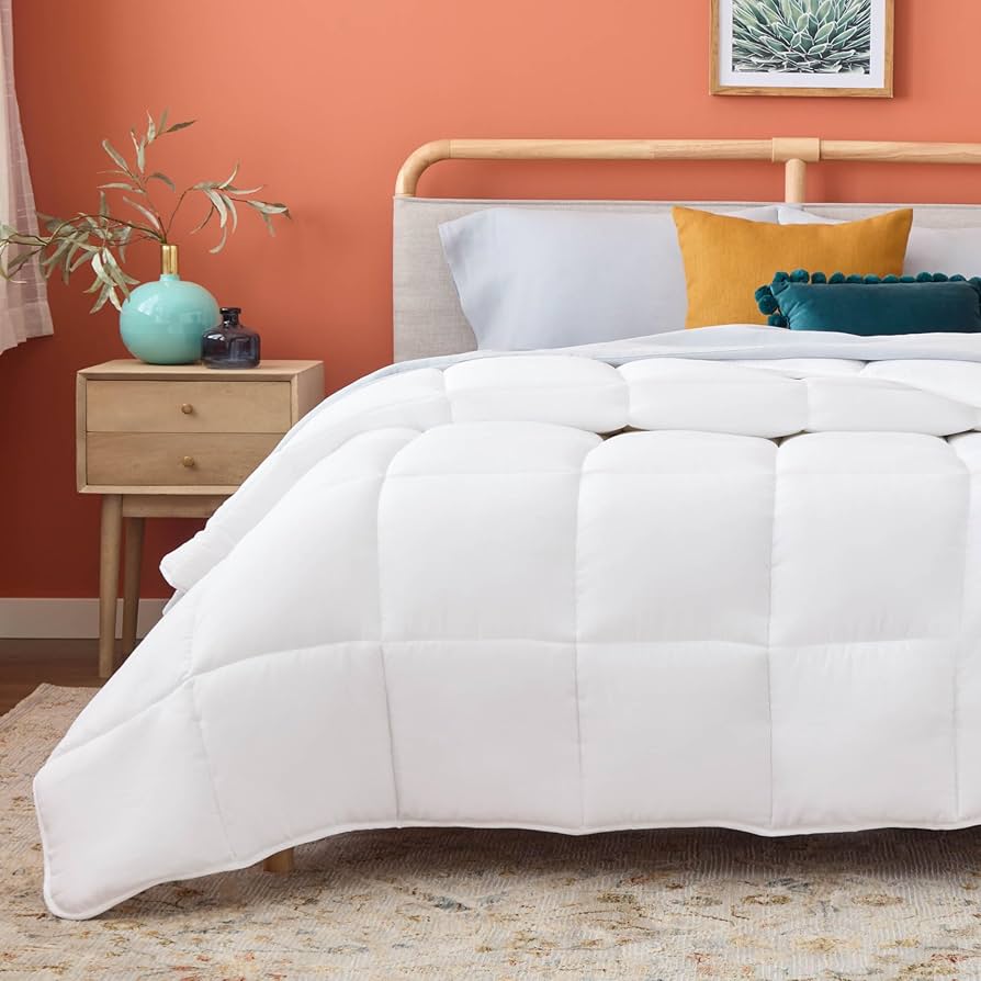 Linenspa White Down Alternative Comforter And Duvet Insert - All-season Comforter With Box Stitch And 8 Duvet Loops - Bedding For Kids