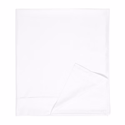 Flat Sheet Only, 400 Thread Count 100% Cotton Sateen, Soft & Durable By California Design Den - Bright White, King