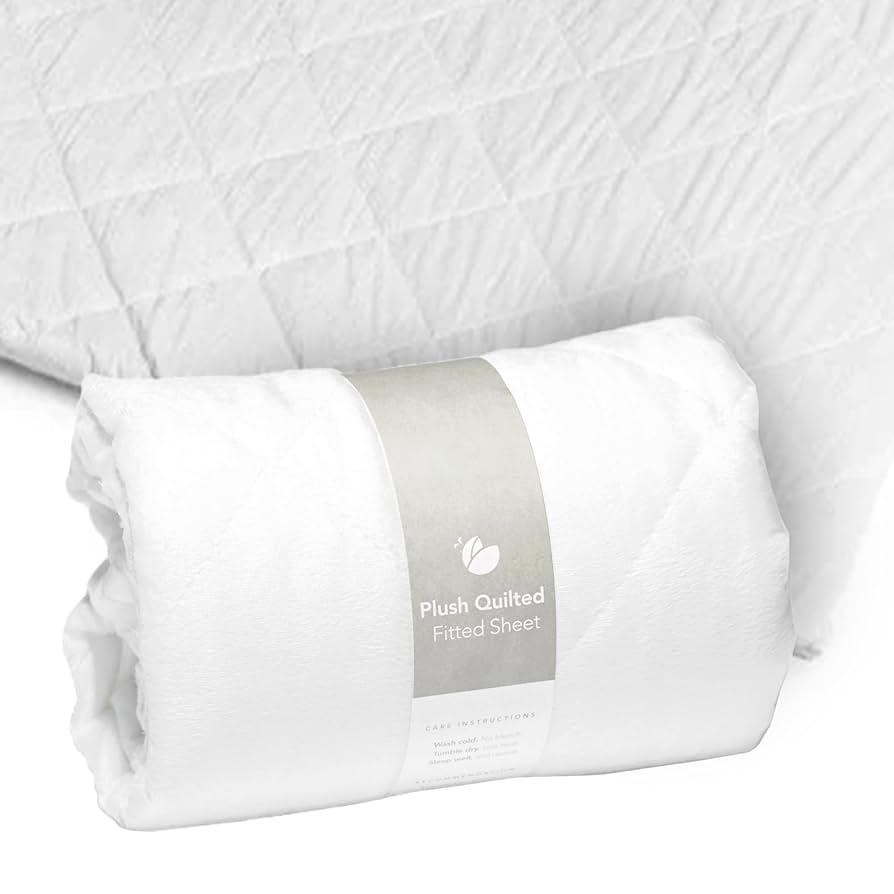 Guava Lotus Travel Crib Sheet | Plush Quilted Fitted Sheet With Manufacturer-approved Fit | Soft And Breathable Crib Sheet For Your Baby's Comfort | Unisex Sheet For Infants And Toddlers : Baby