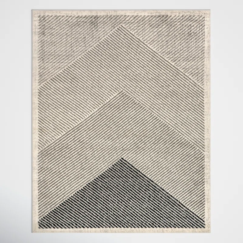 Modern Mountain Striped Area Rug
