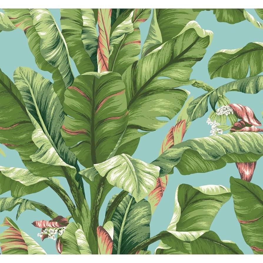 York Wallcoverings Tropics Banana Leaf Removable Wallpaper