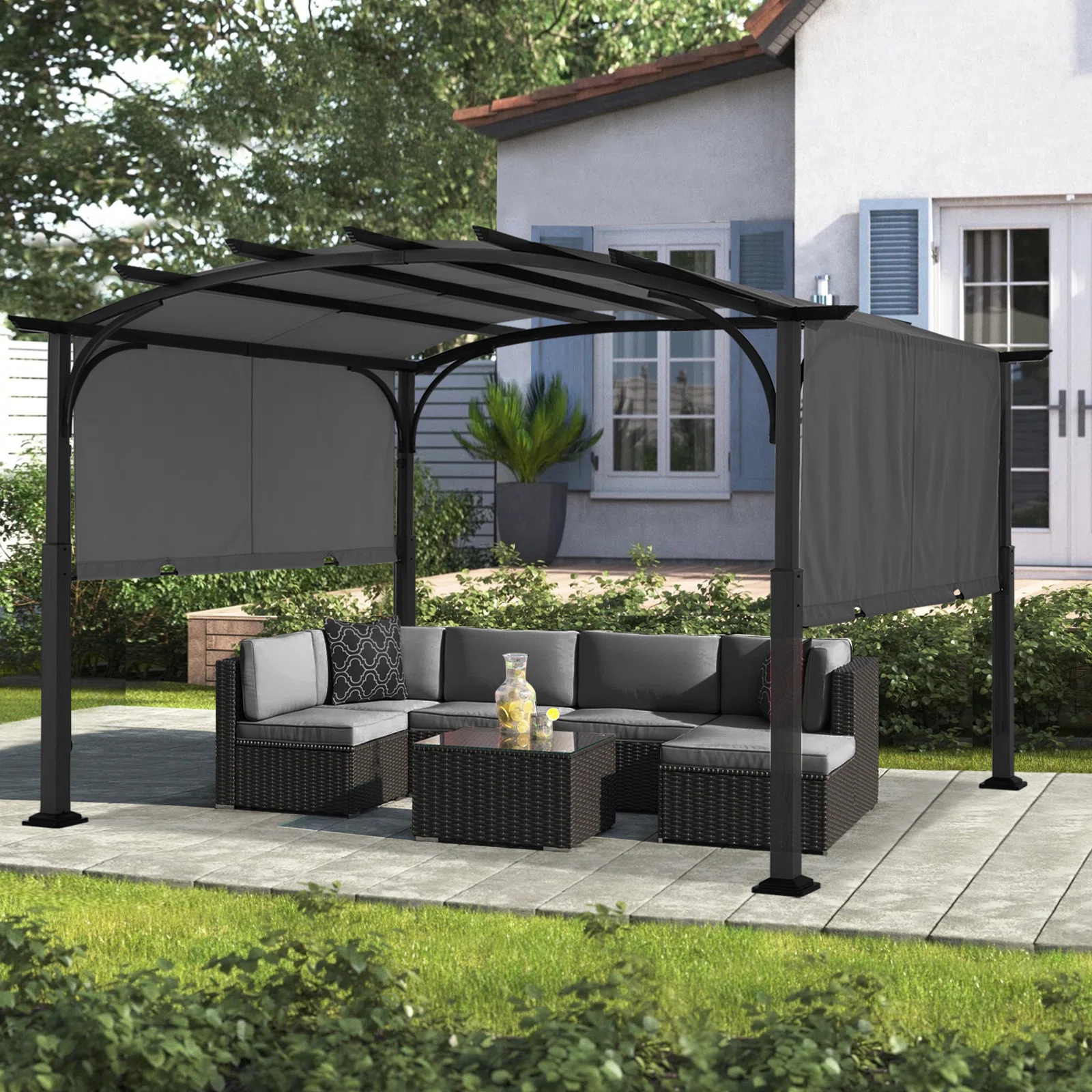 Abccanopy Steel Pergola With Canopy The Pergolas Group