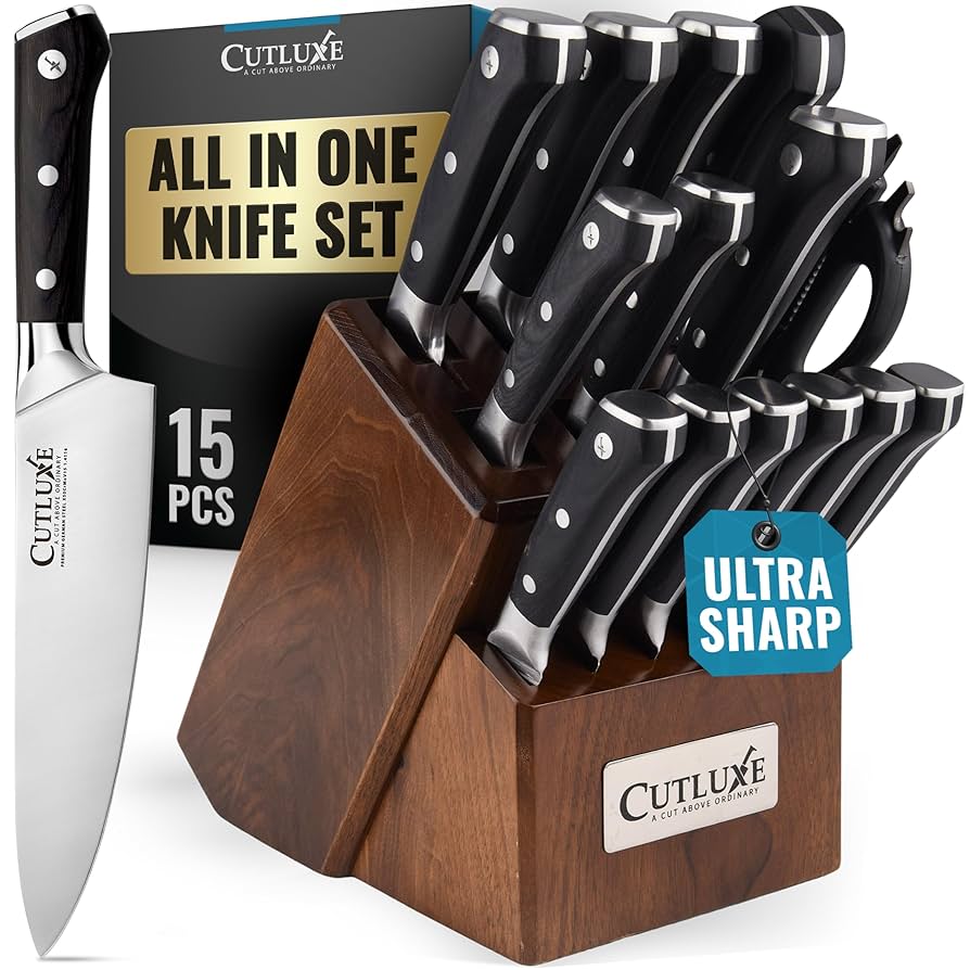 Cutluxe Knife Set With Block – 15-piece Knife Set For Kitchen