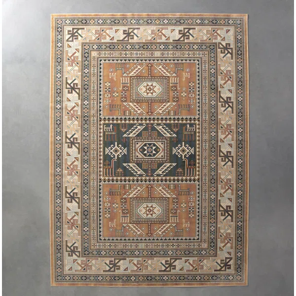 Ovid Oriental Machine Woven Area Rug